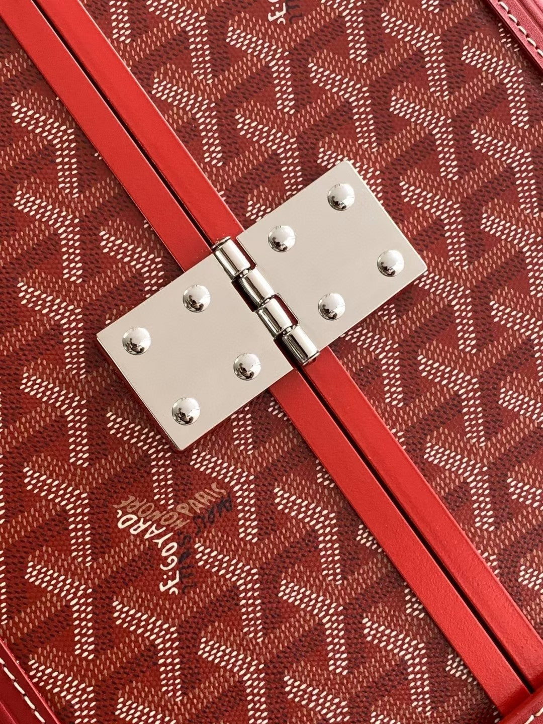 CUSTOM GOYARD 35L SUITCASE (RED)