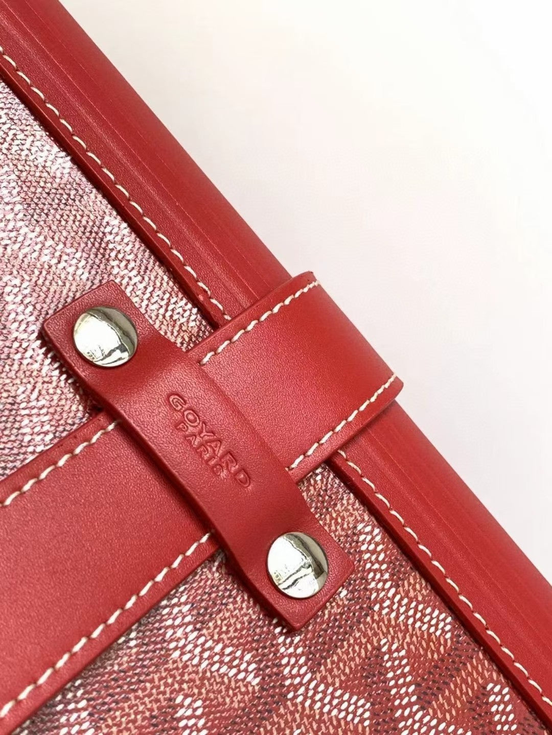 CUSTOM GOYARD 35L SUITCASE (RED)