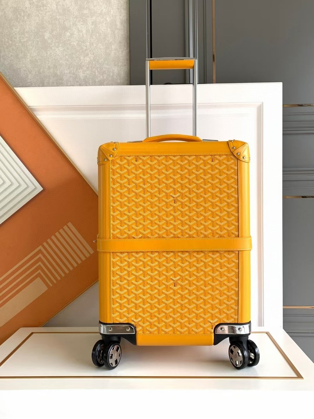 CUSTOM GOYARD 35L SUITCASE (YELLOW)