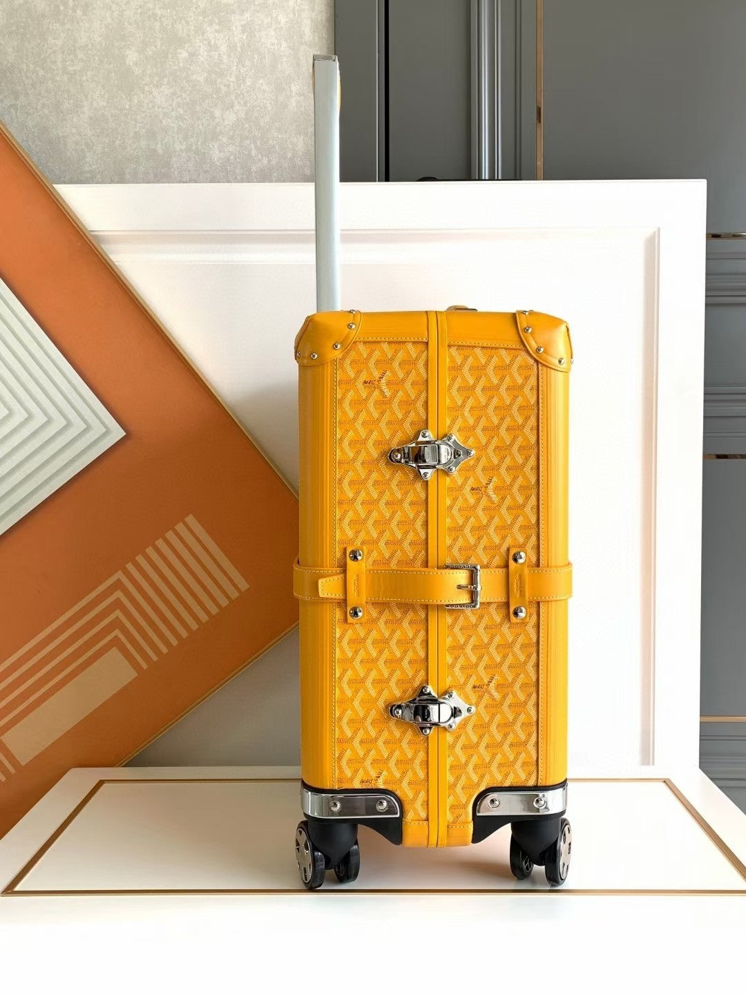 CUSTOM GOYARD 35L SUITCASE (YELLOW)