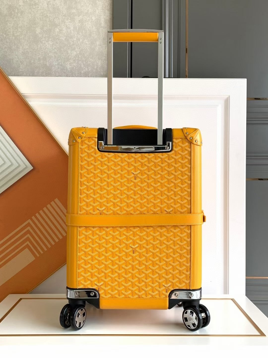 CUSTOM GOYARD 35L SUITCASE (YELLOW)