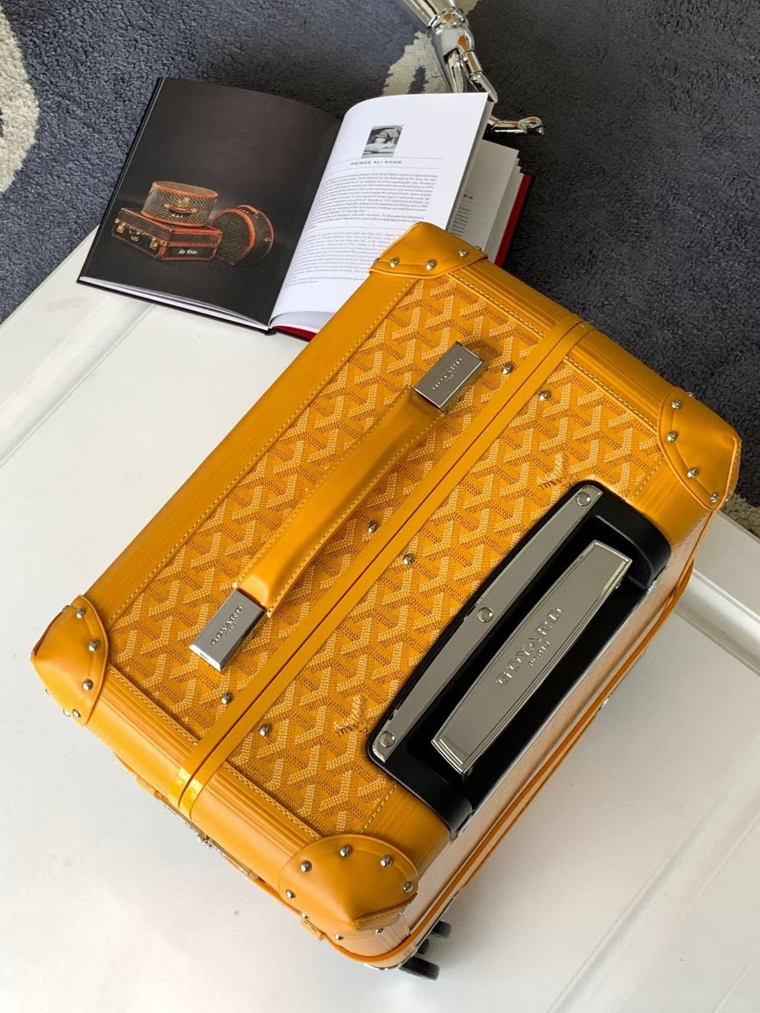 CUSTOM GOYARD 35L SUITCASE (YELLOW)