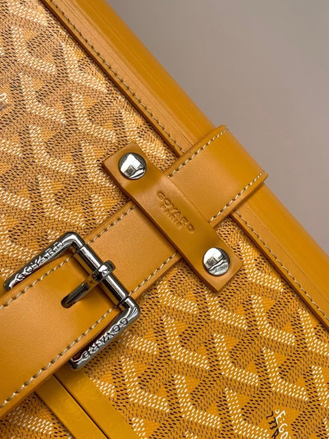 CUSTOM GOYARD 35L SUITCASE (YELLOW)