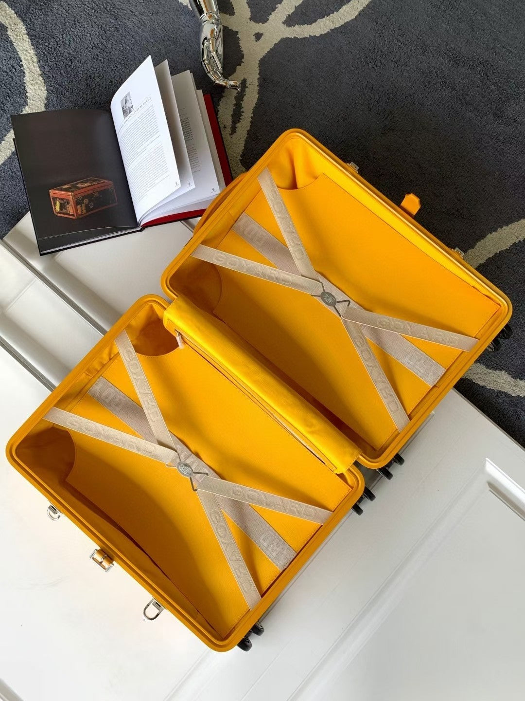 CUSTOM GOYARD 35L SUITCASE (YELLOW)