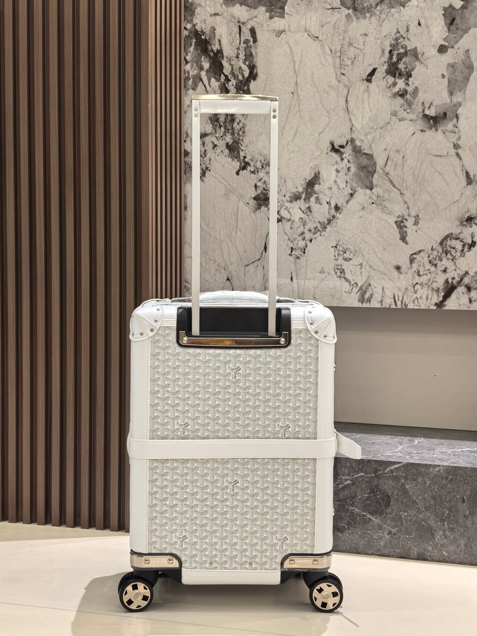 CUSTOM GOYARD 35L SUITCASE (WHITE)