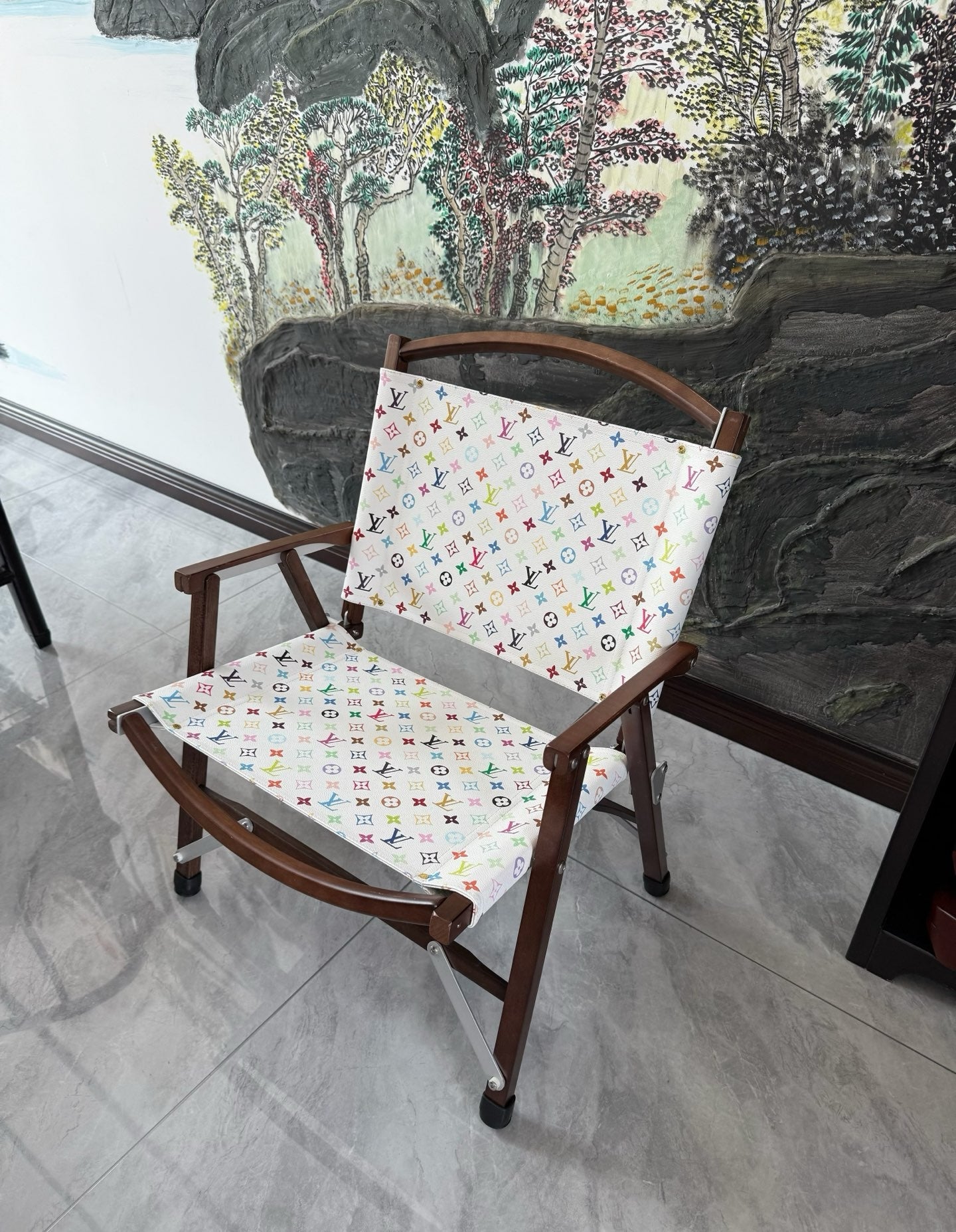 CUSTOM LV FOLDING CHAIR (MULTICOLOUR)