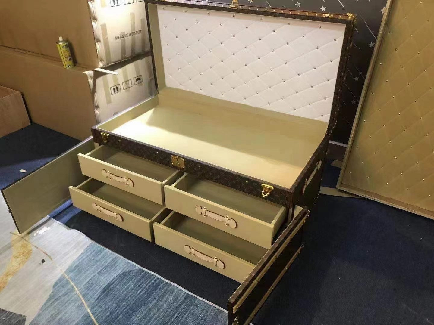 CUSTOM LV BROWN TRUNK (CABINET)