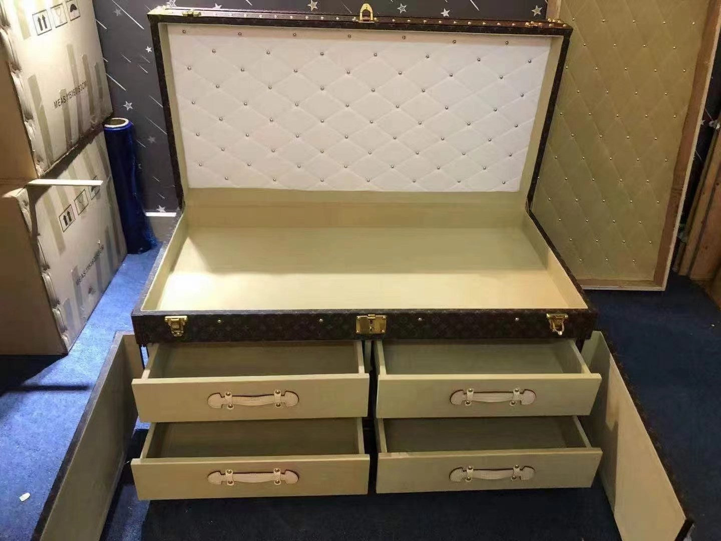 CUSTOM LV BROWN TRUNK (CABINET)