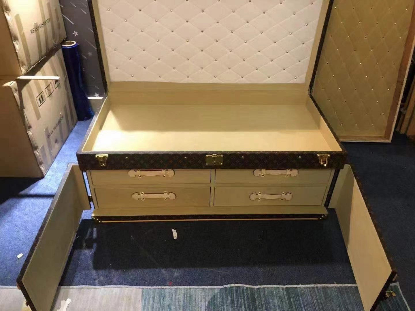 CUSTOM LV BROWN TRUNK (CABINET)