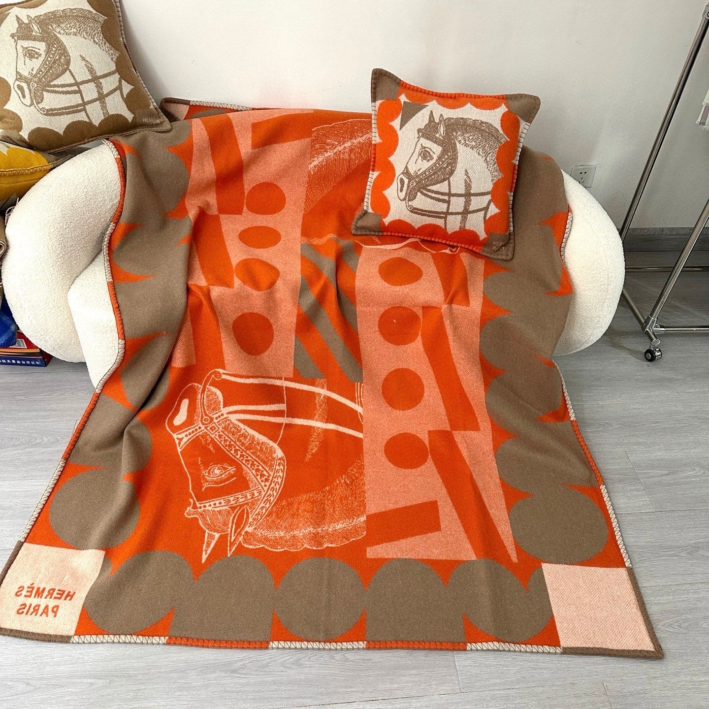 HERMES CHEVAL JOKER THROW PILLOW