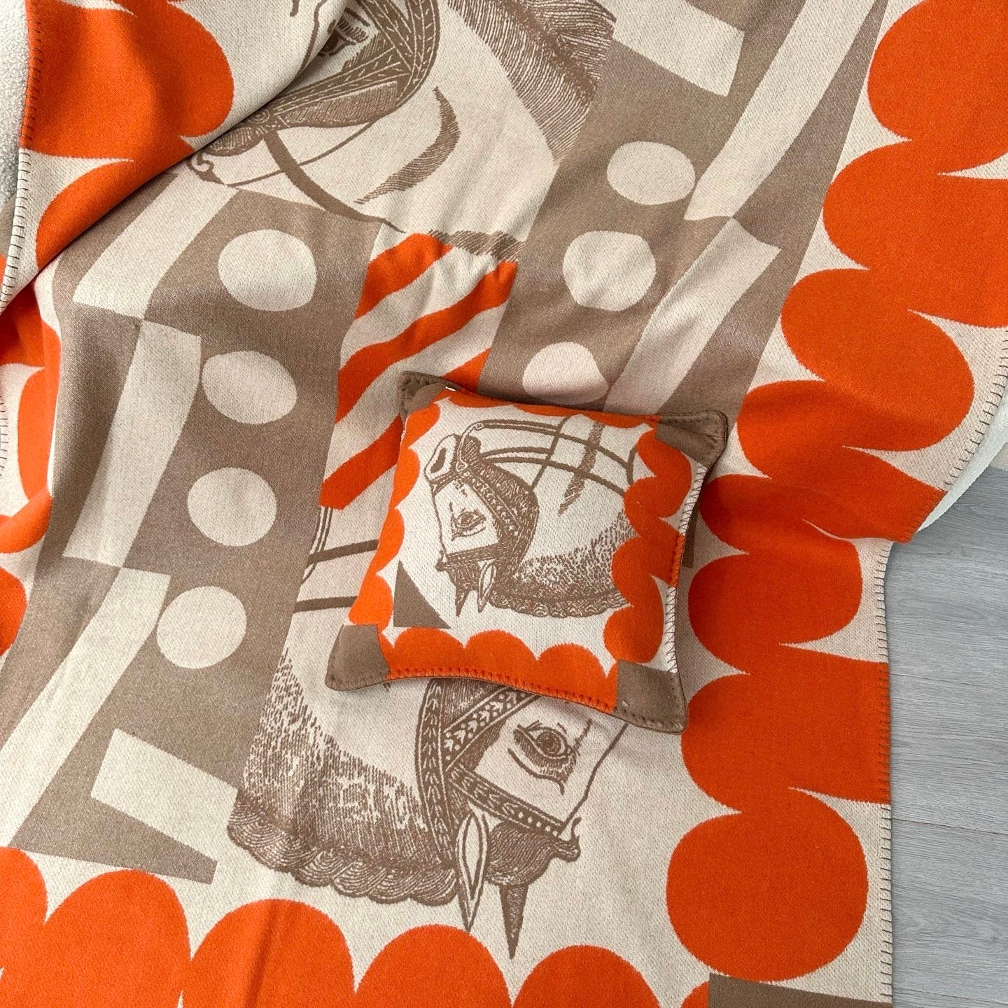 HERMES CHEVAL JOKER THROW PILLOW