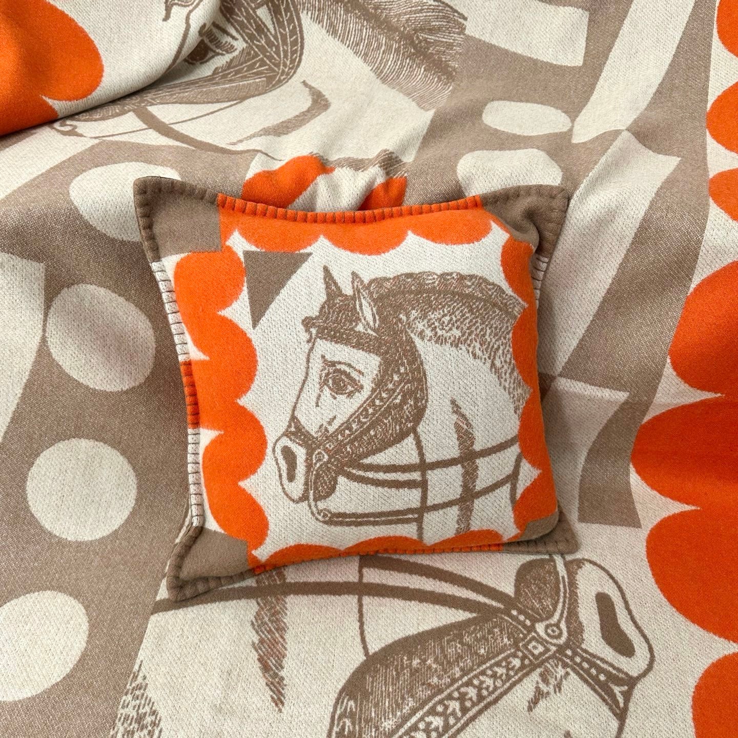HERMES CHEVAL JOKER THROW PILLOW