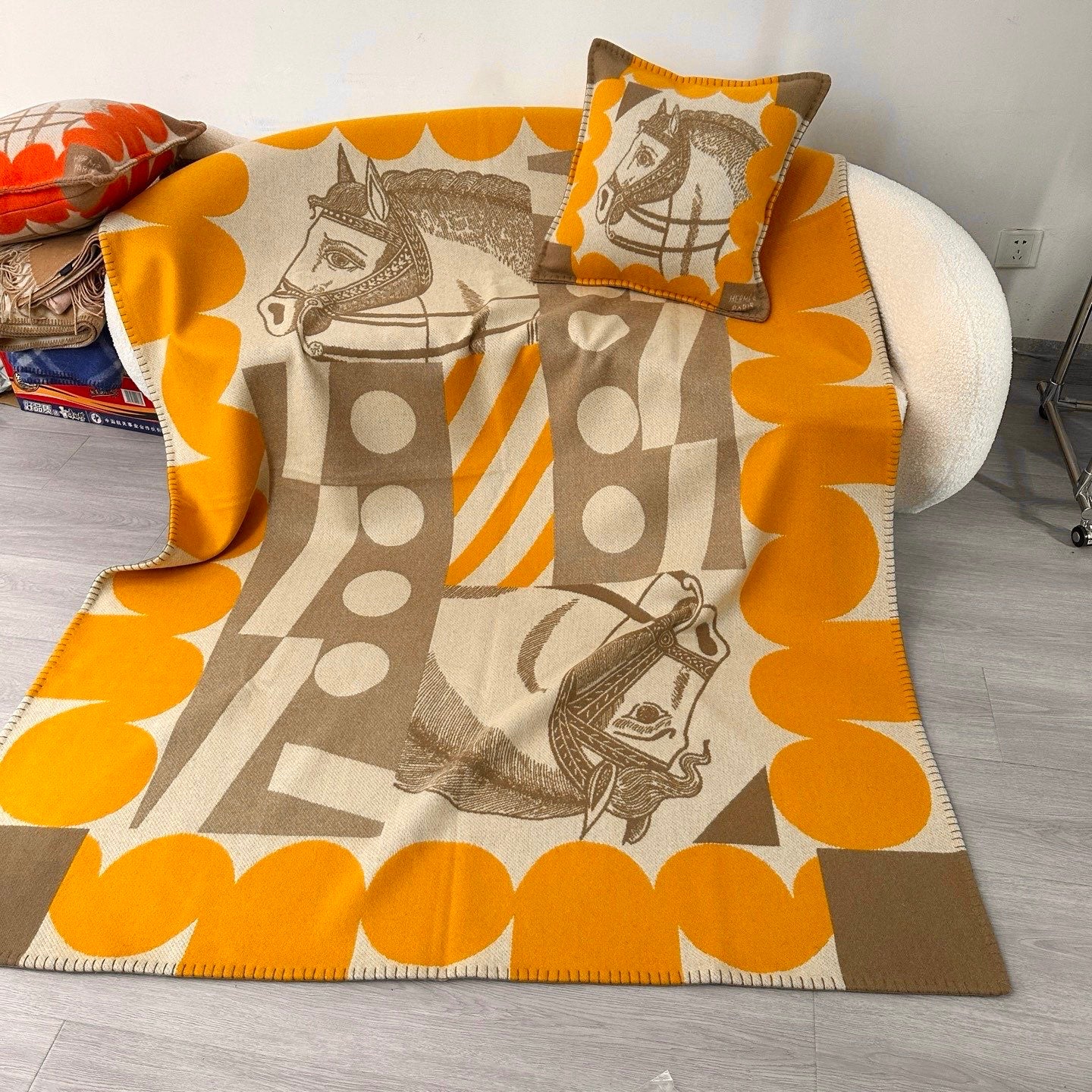 HERMES CHEVAL JOKER THROW PILLOW