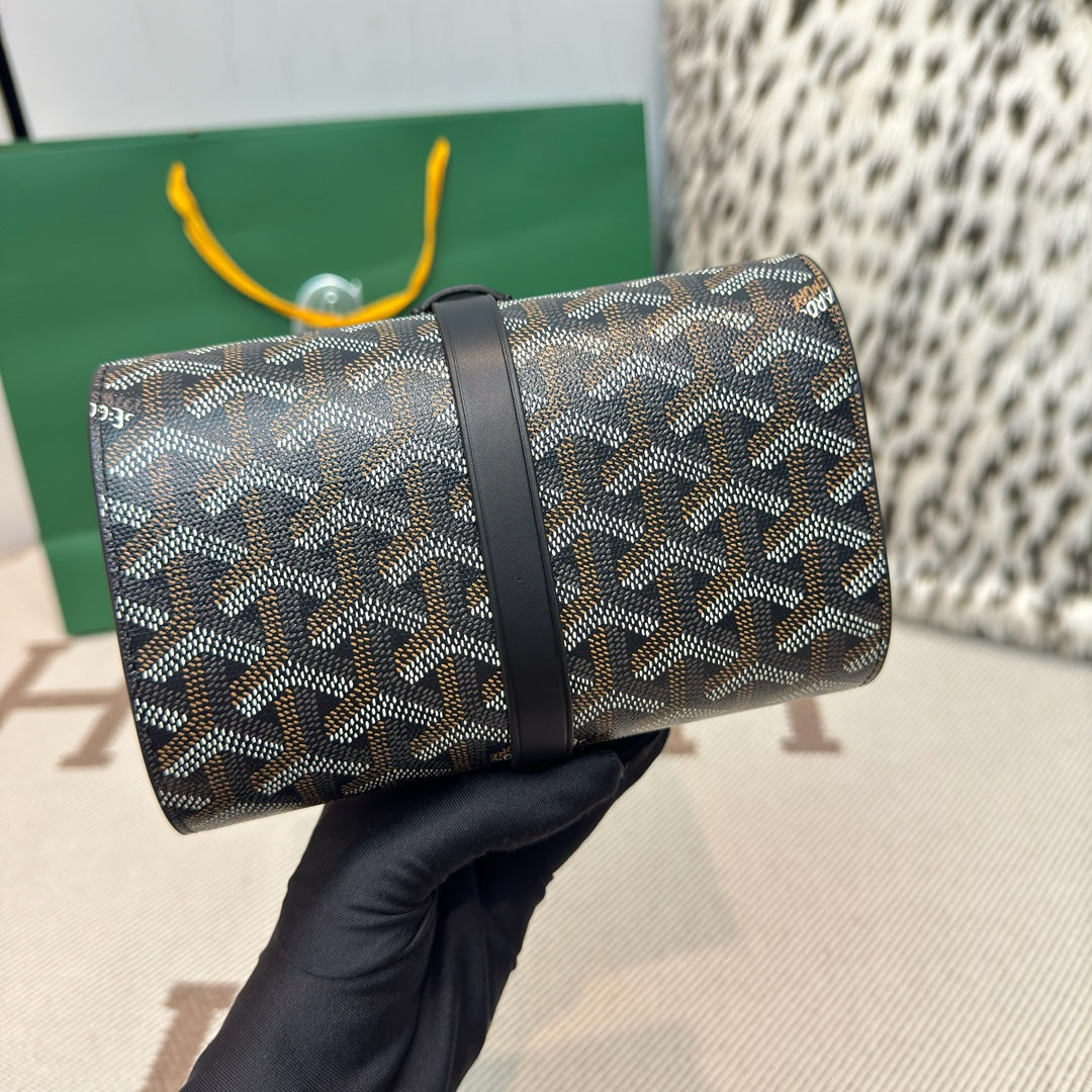 CUSTOM GOYARD 2 WATCH TRAVEL CASE