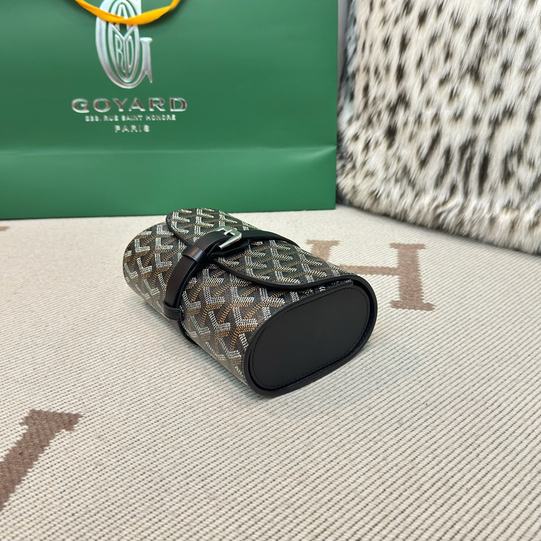 CUSTOM GOYARD 2 WATCH TRAVEL CASE