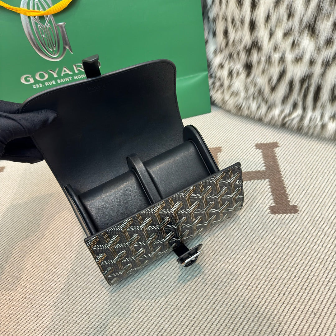 CUSTOM GOYARD 2 WATCH TRAVEL CASE
