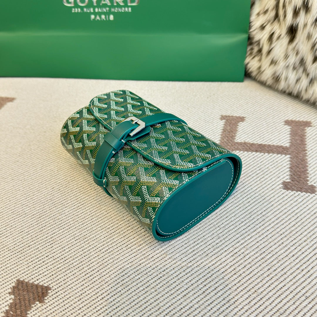 CUSTOM GOYARD 2 WATCH TRAVEL CASE