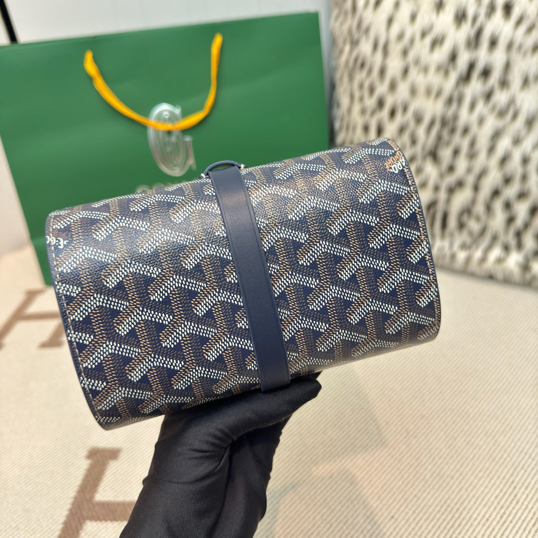 CUSTOM GOYARD 2 WATCH TRAVEL CASE