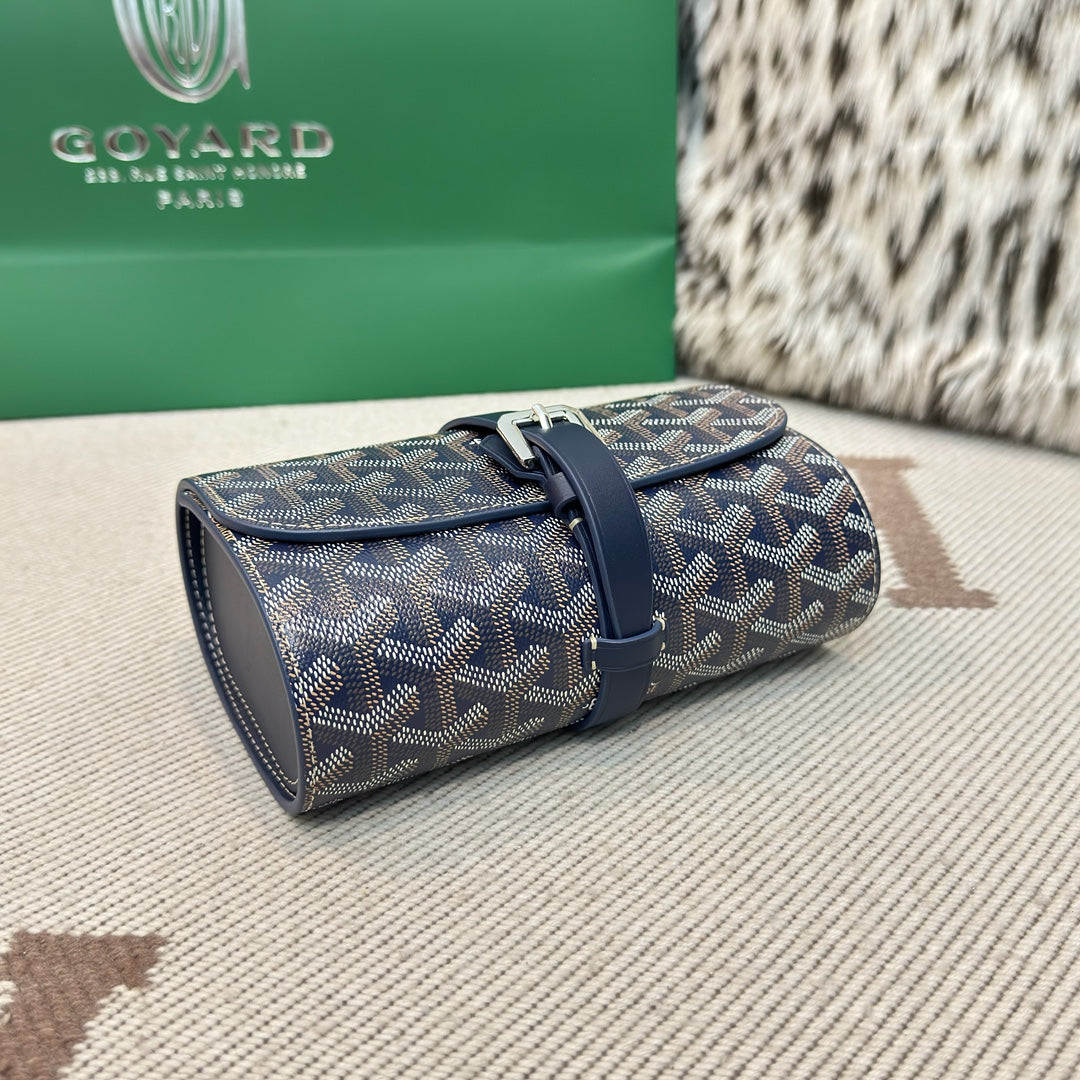 CUSTOM GOYARD 2 WATCH TRAVEL CASE