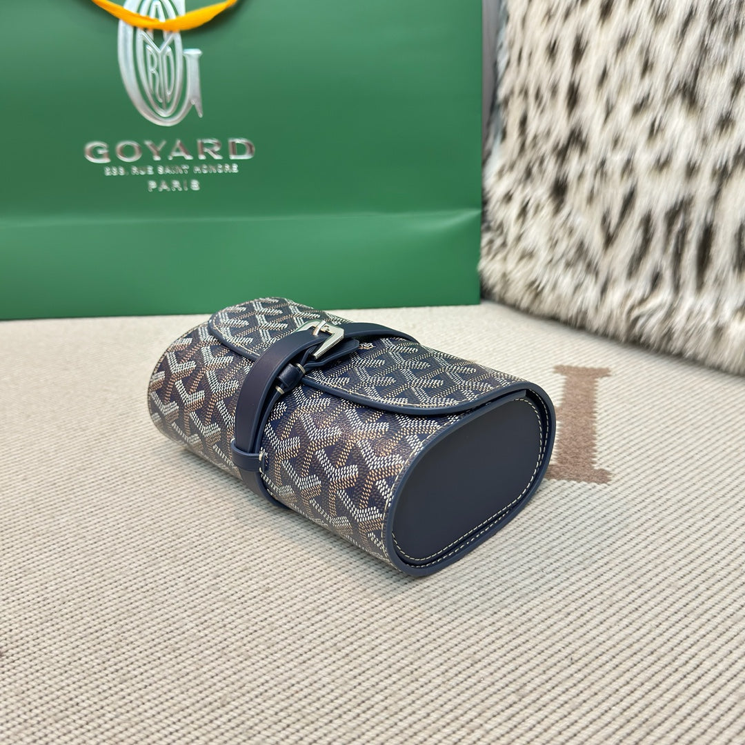 CUSTOM GOYARD 2 WATCH TRAVEL CASE