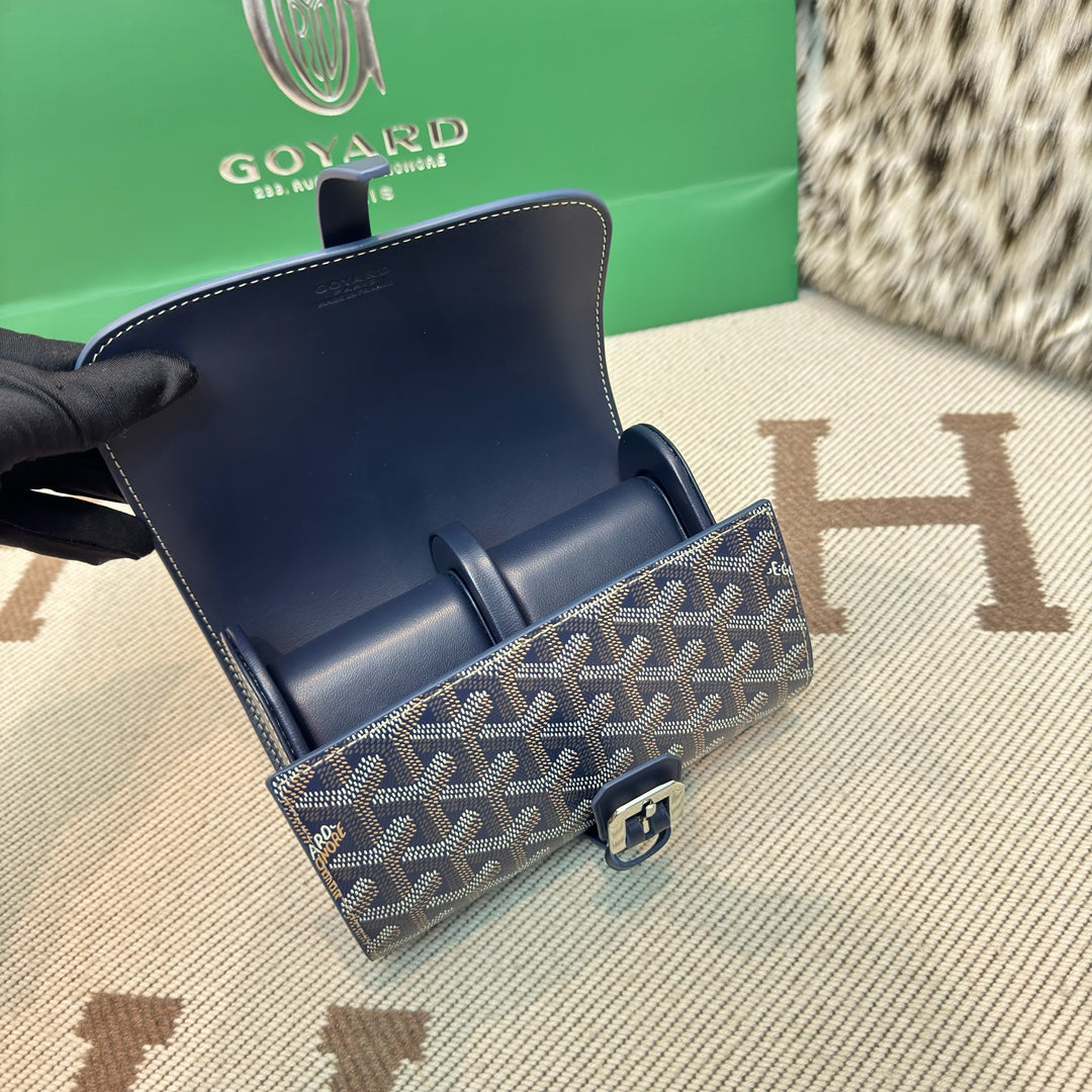 CUSTOM GOYARD 2 WATCH TRAVEL CASE