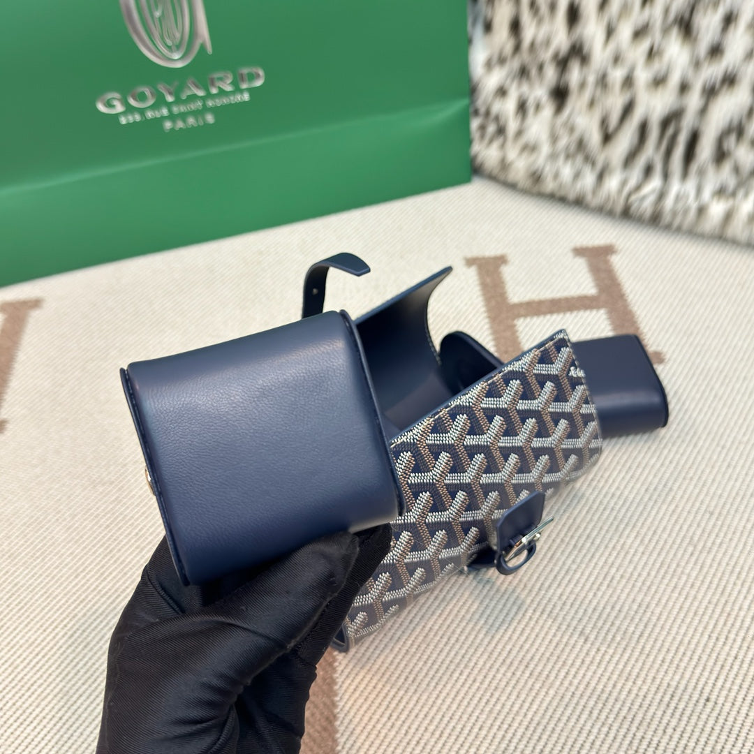 CUSTOM GOYARD 2 WATCH TRAVEL CASE
