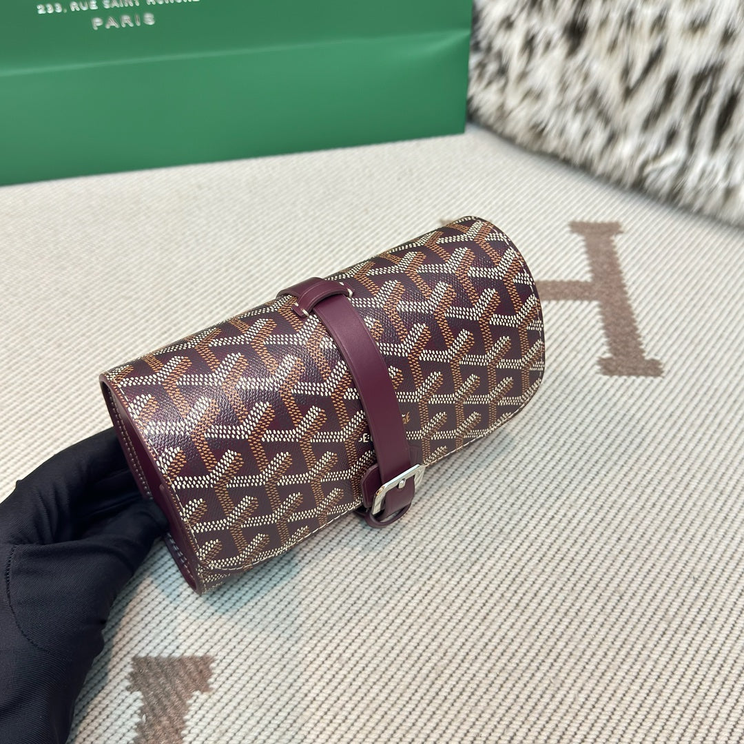 CUSTOM GOYARD 2 WATCH TRAVEL CASE