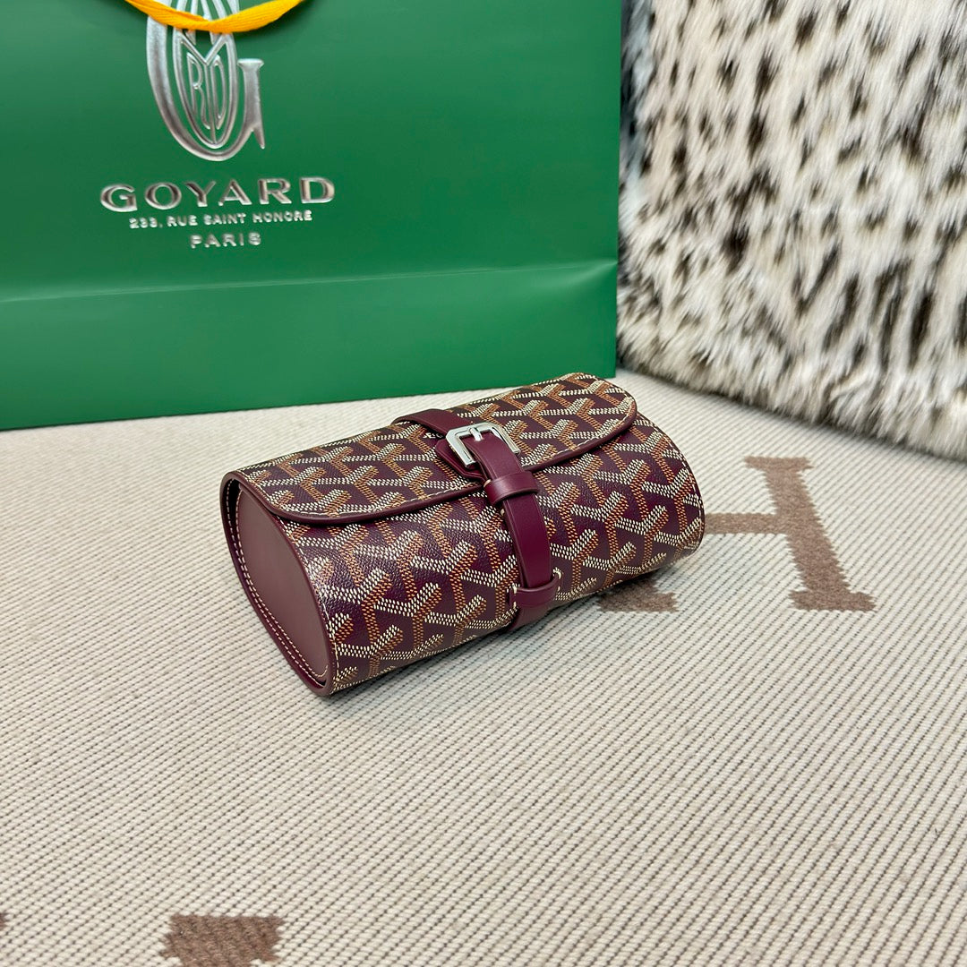 CUSTOM GOYARD 2 WATCH TRAVEL CASE