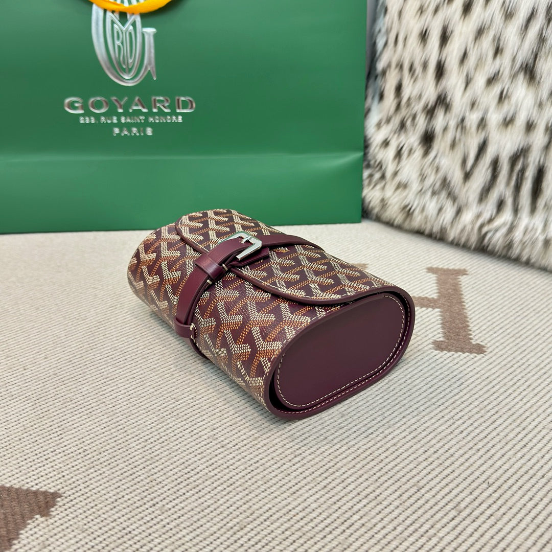 CUSTOM GOYARD 2 WATCH TRAVEL CASE