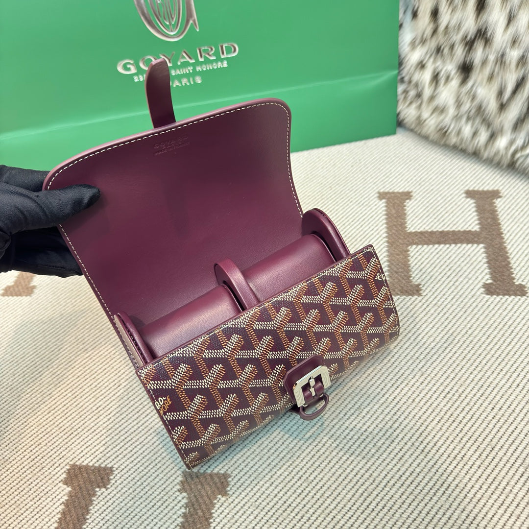 CUSTOM GOYARD 2 WATCH TRAVEL CASE