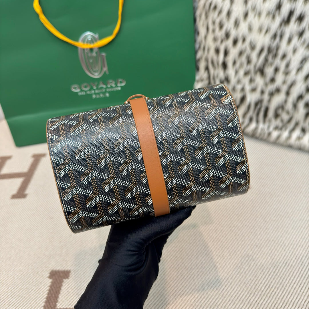 CUSTOM GOYARD 2 WATCH TRAVEL CASE