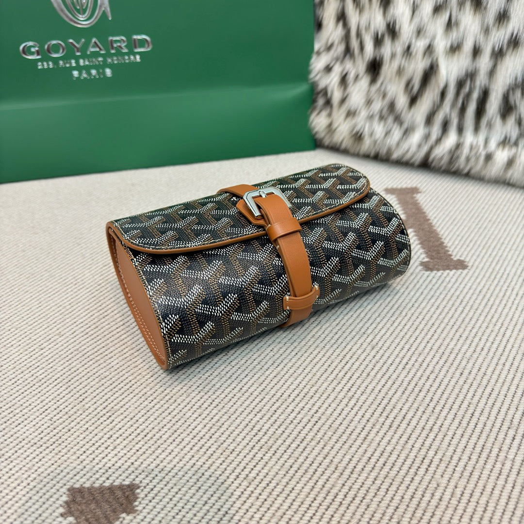 CUSTOM GOYARD 2 WATCH TRAVEL CASE
