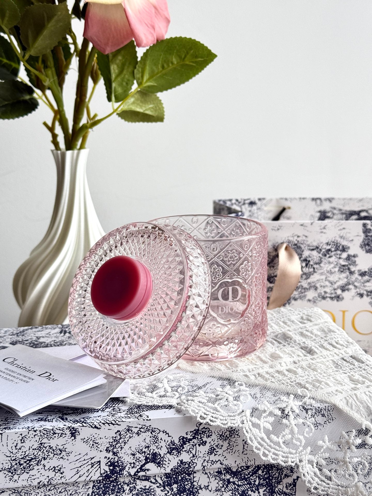 CHRISTIAN 2 GLASS CUP SET (PINK)