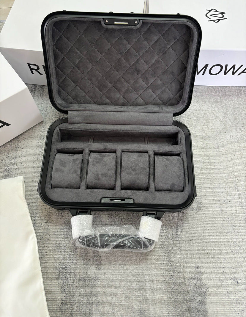 RIMOWA BLACK TRAVEL WATCH CASE