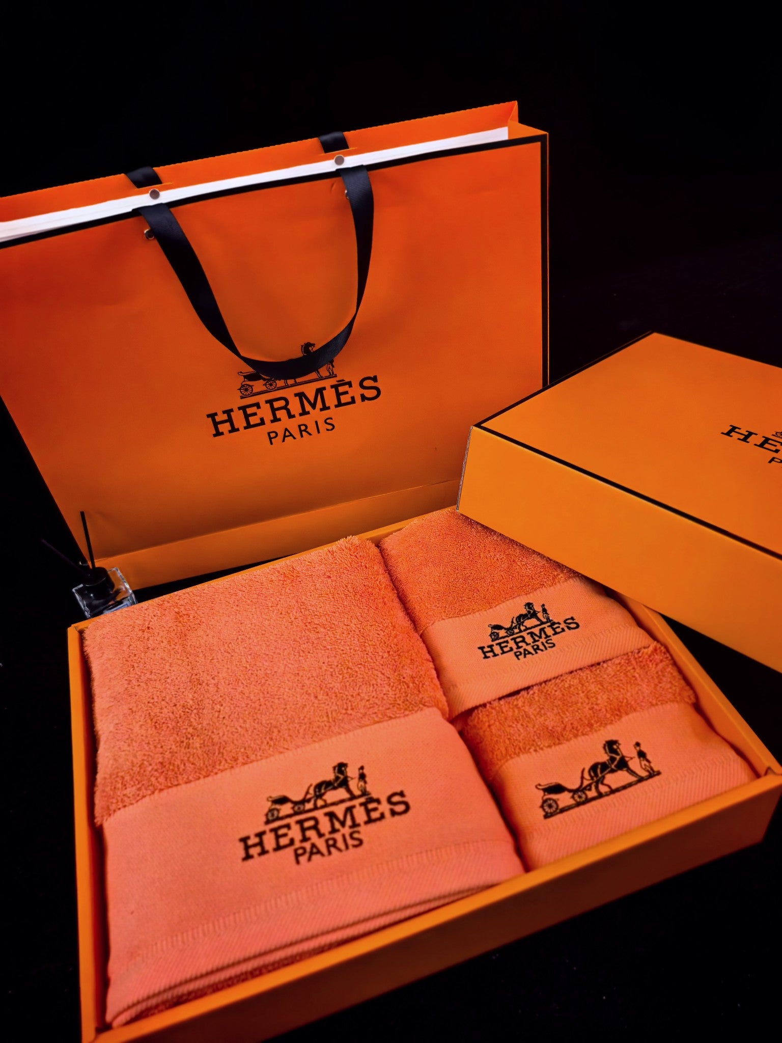 HERMES BATH TOWEL SET