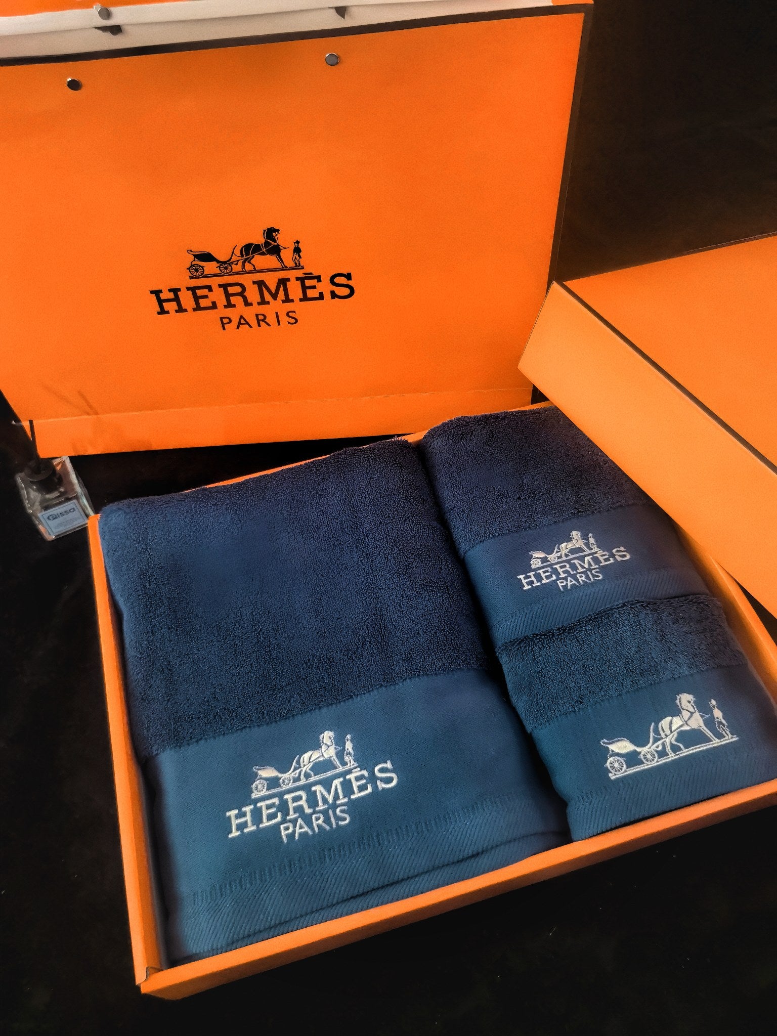 HERMES BATH TOWEL SET