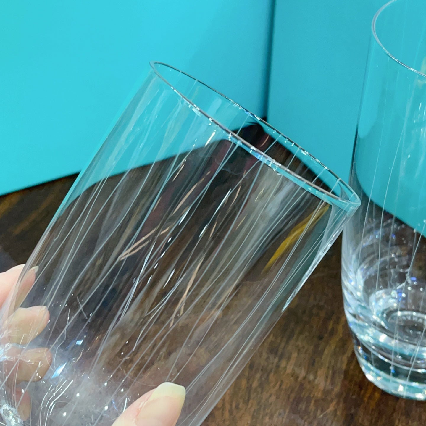 TIFFANY CUP GLASSWARE SET