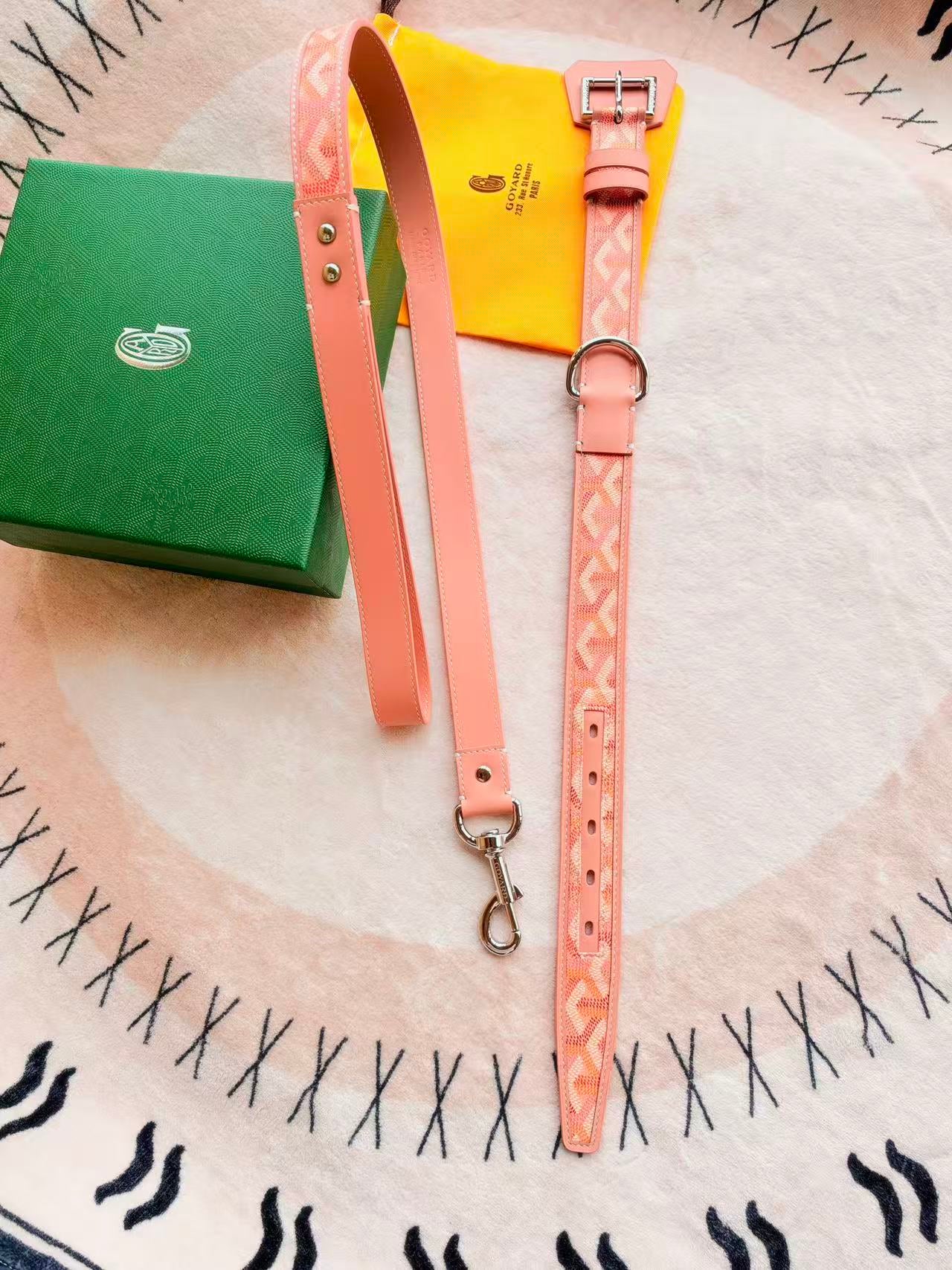 GOYARD DOG COLLAR AND LEASH 2.0