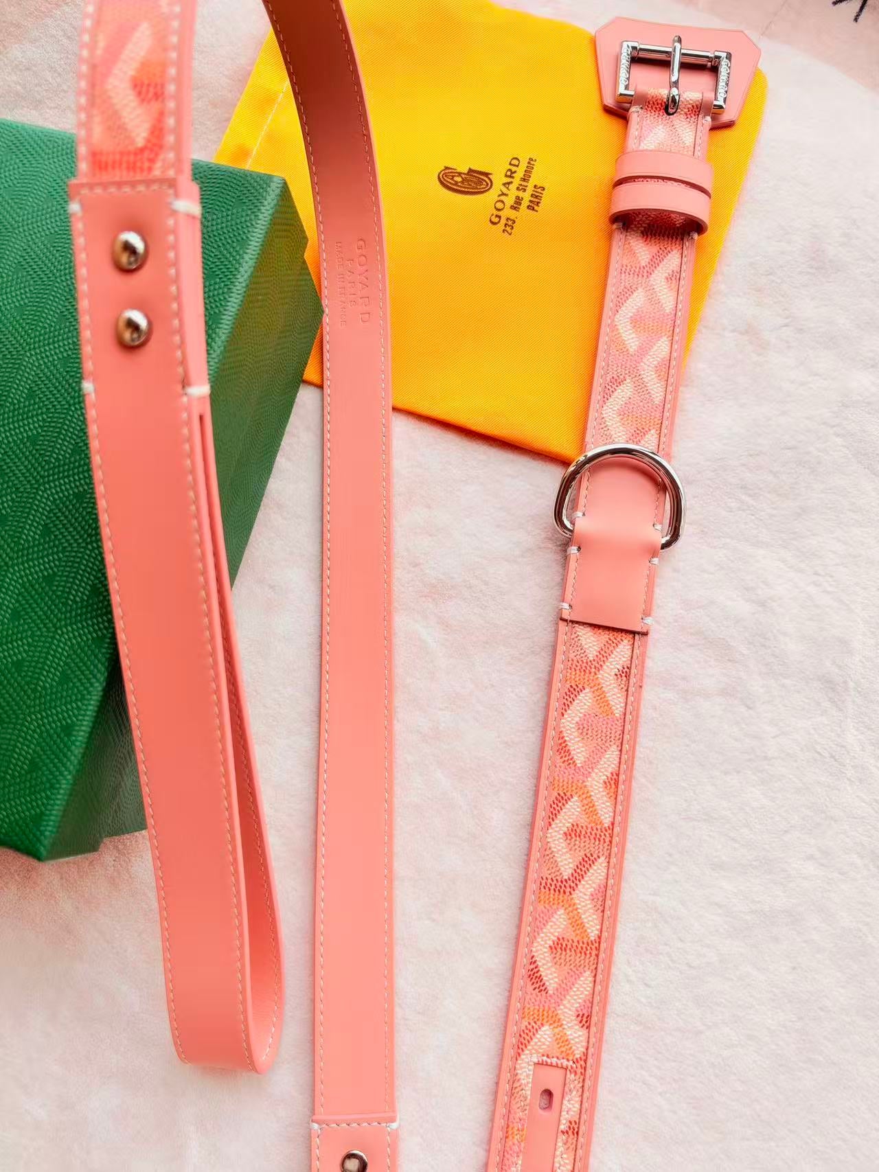 GOYARD DOG COLLAR AND LEASH 2.0