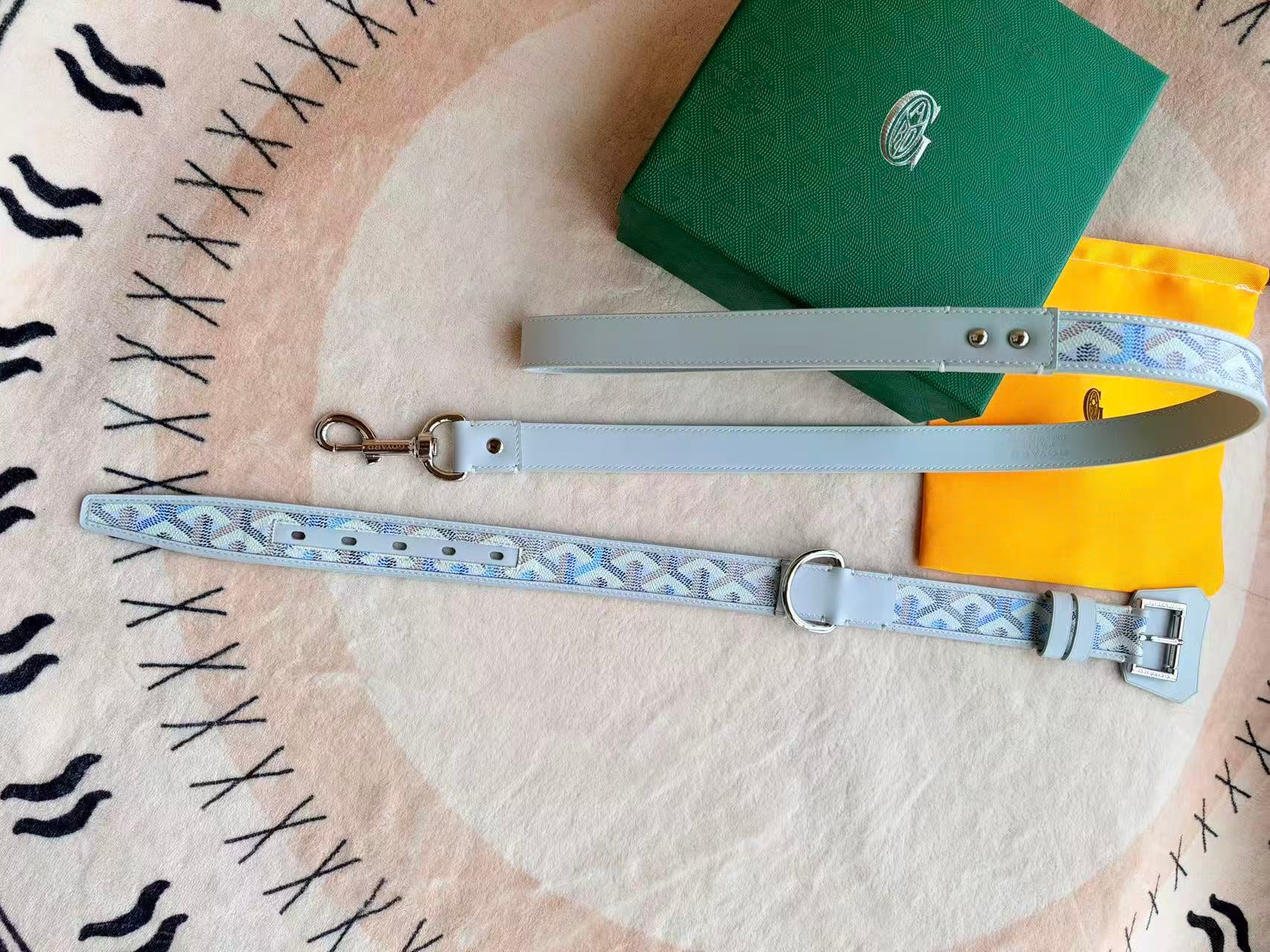 GOYARD DOG COLLAR AND LEASH 2.0