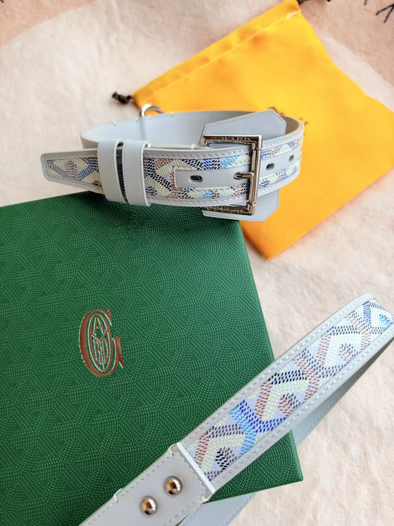 GOYARD DOG COLLAR AND LEASH 2.0
