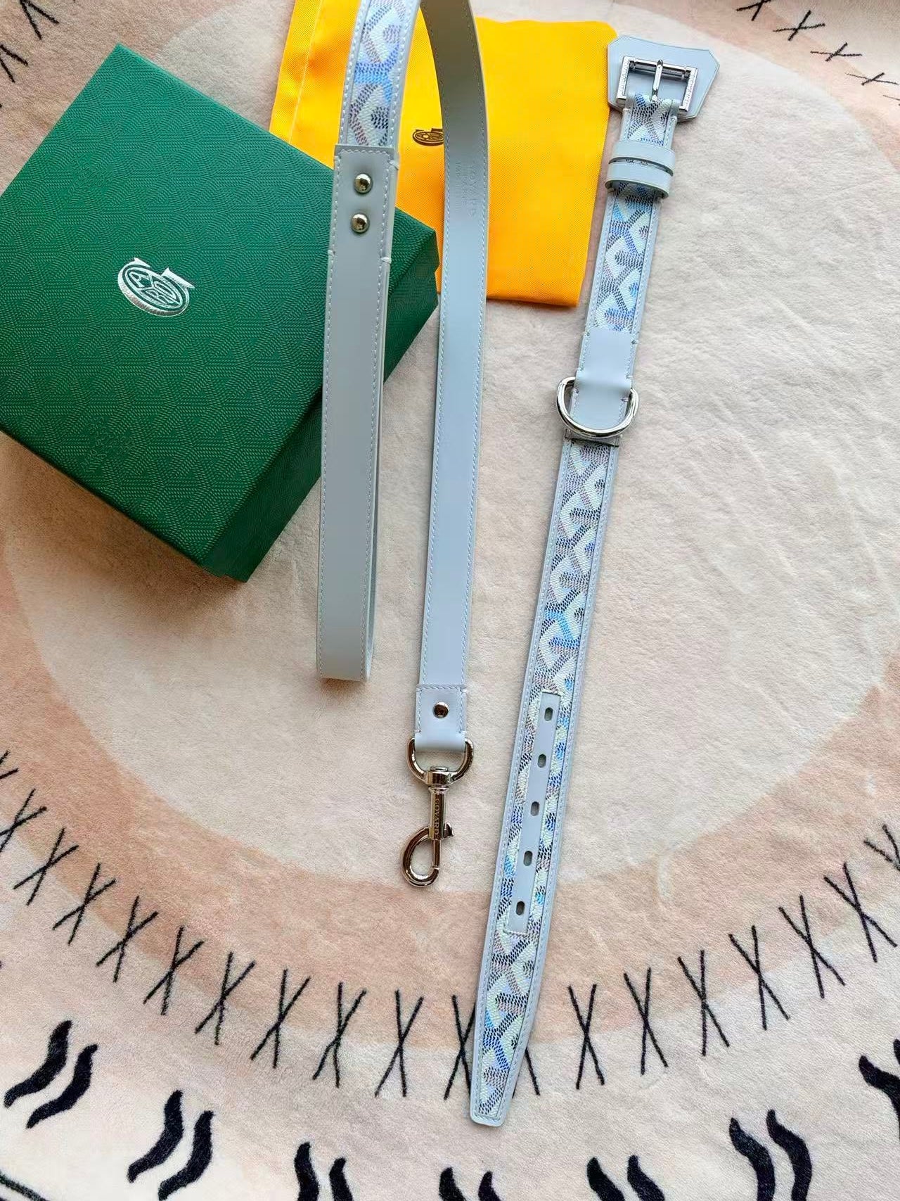 GOYARD DOG COLLAR AND LEASH 2.0