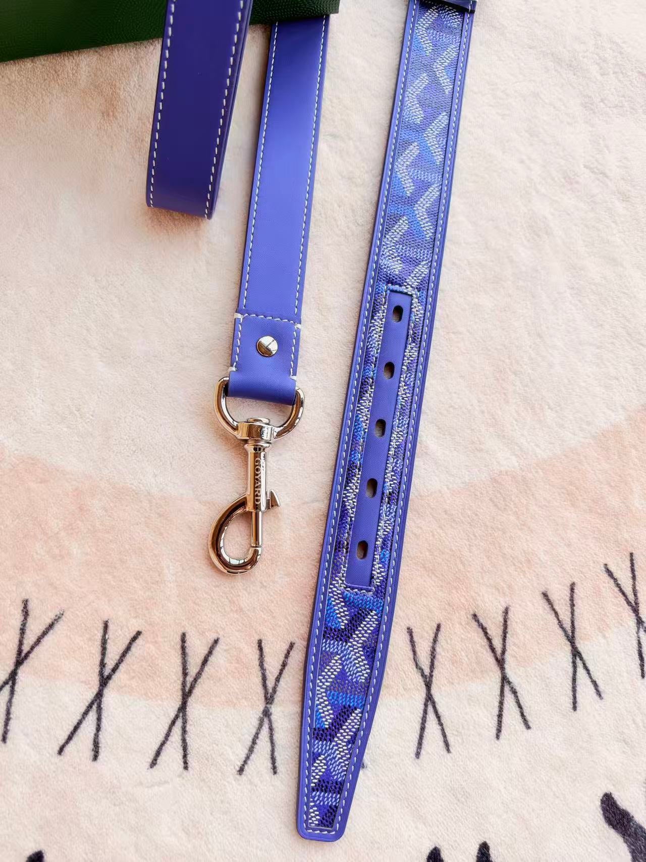 GOYARD DOG COLLAR AND LEASH 2.0