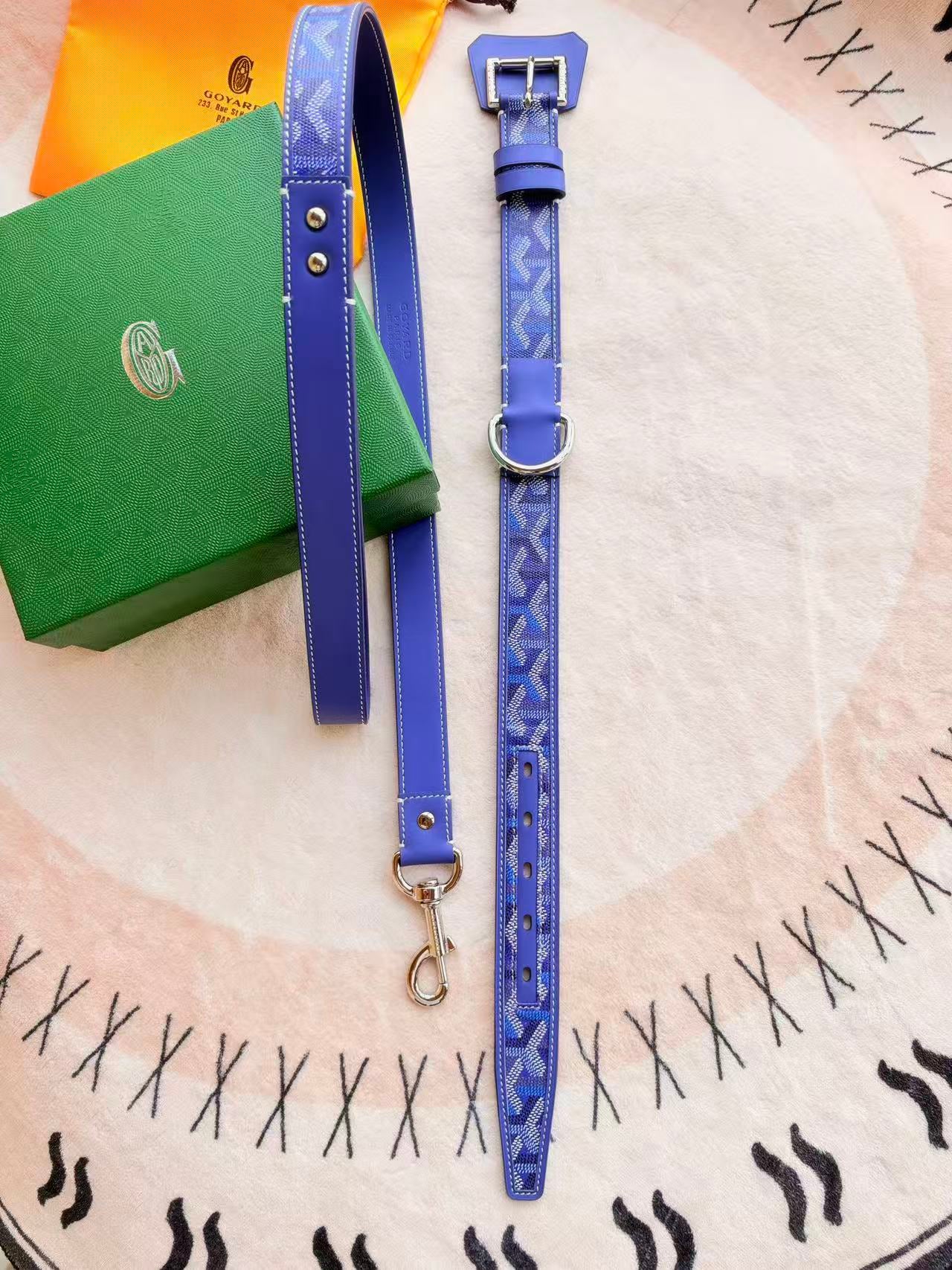 GOYARD DOG COLLAR AND LEASH 2.0