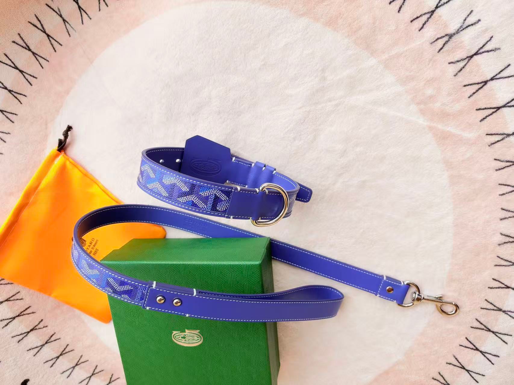 GOYARD DOG COLLAR AND LEASH 2.0