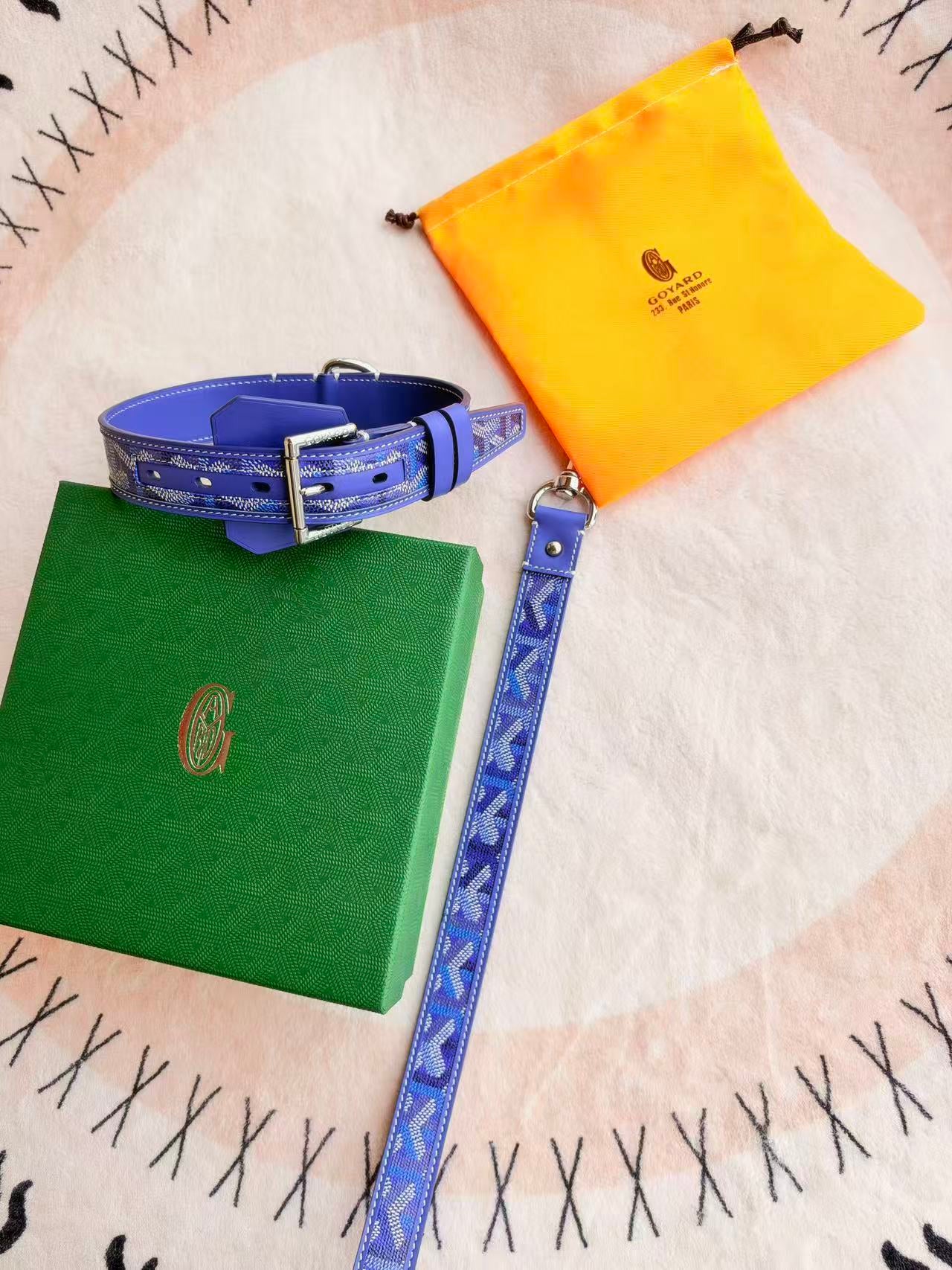 GOYARD DOG COLLAR AND LEASH 2.0
