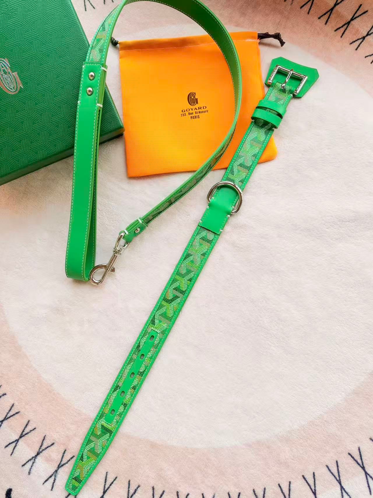 GOYARD DOG COLLAR AND LEASH 2.0