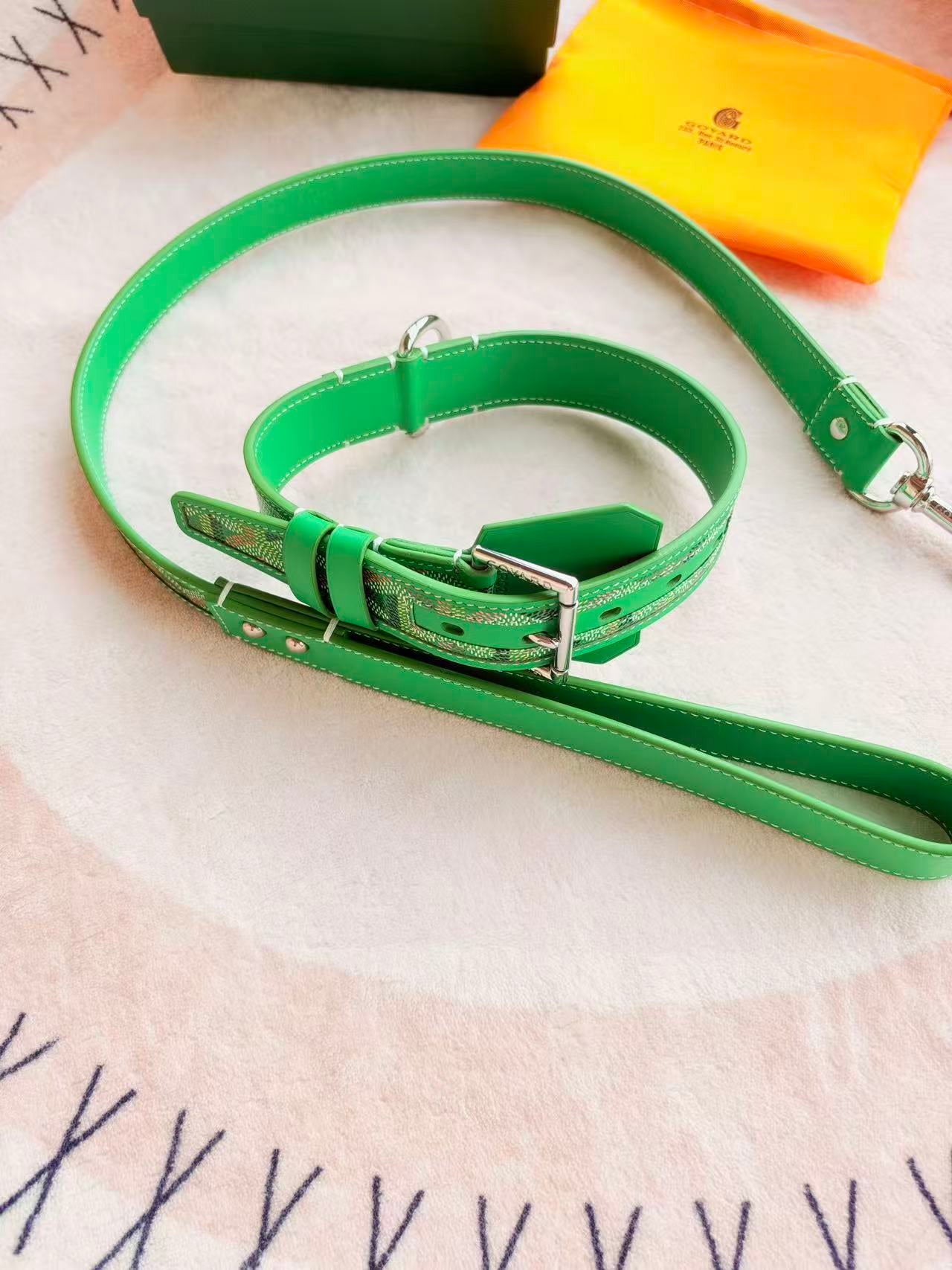 GOYARD DOG COLLAR AND LEASH 2.0