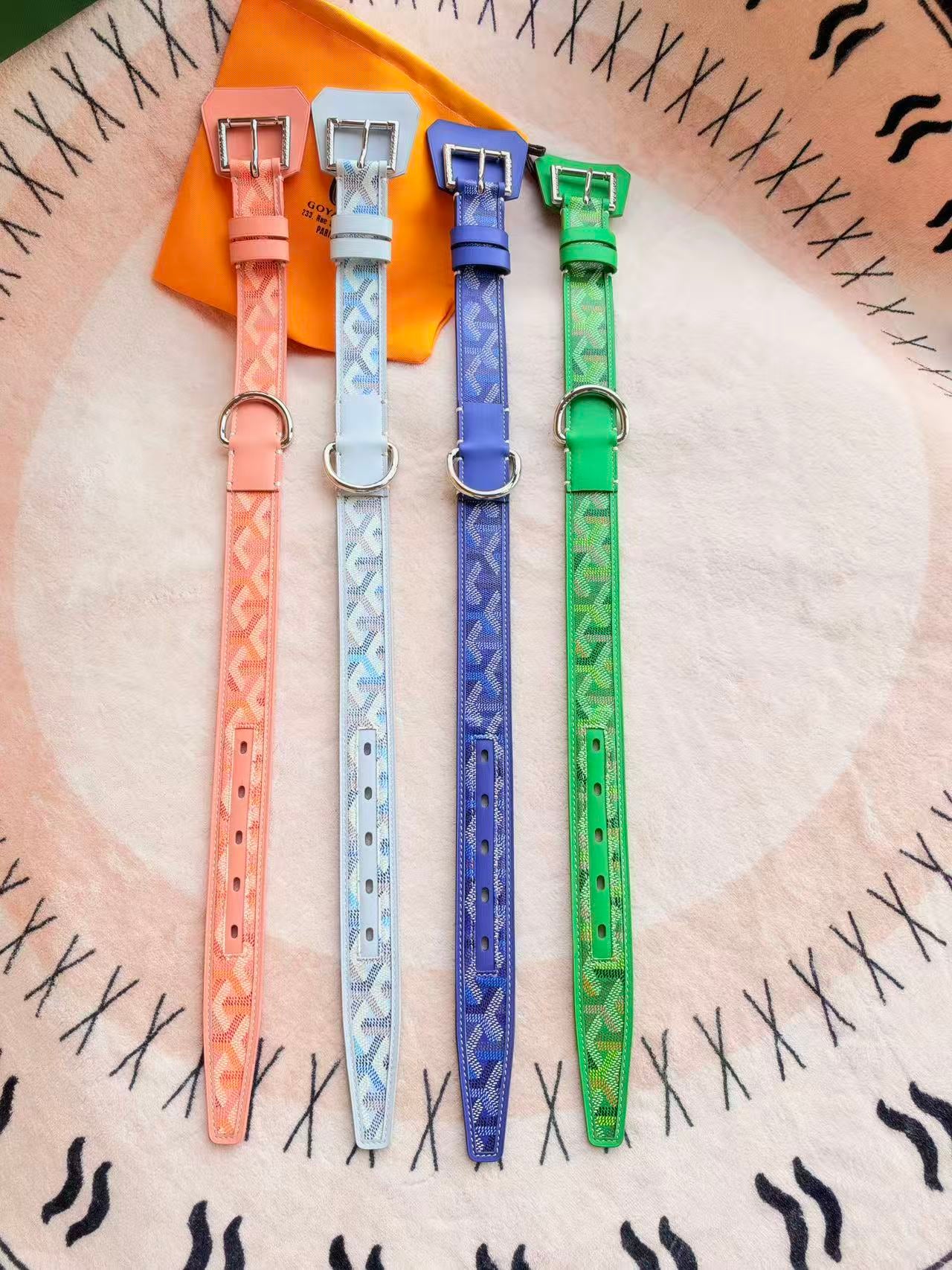 GOYARD DOG COLLAR AND LEASH 2.0