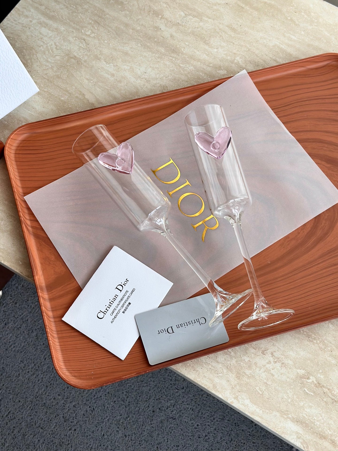 CHRISTIAN CHAMPAGNE GLASS SET 2.0